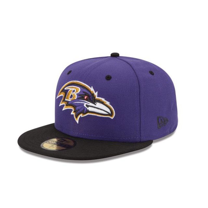 NFL Baltimore Ravens 2tone 59Fifty Fitted (ZVI6118) - Black New Era Caps